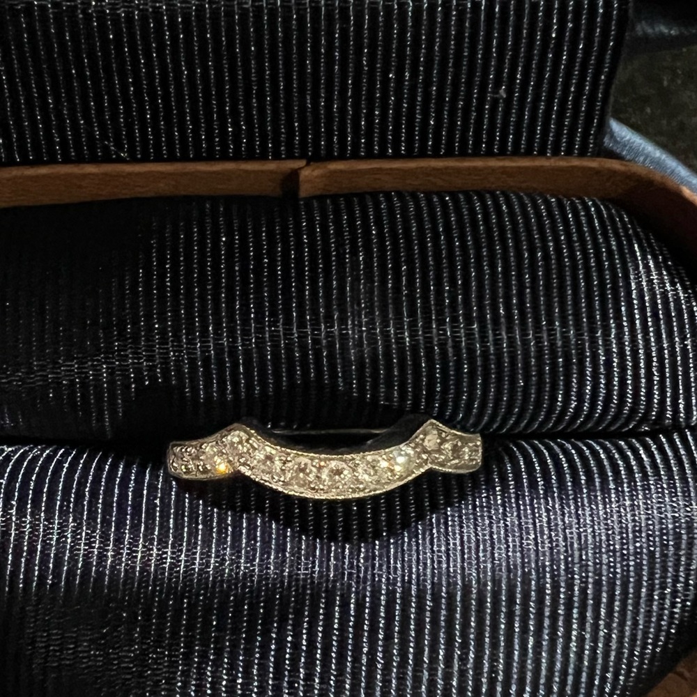 Zales 14k White Gold Diamond Wedding Band